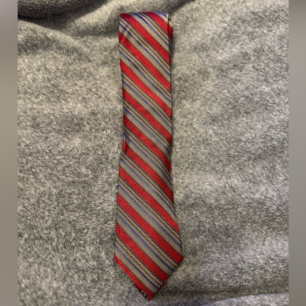XMI Platinum 100% Silk Striped Tie